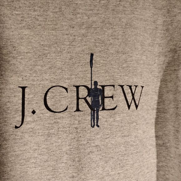 J. Crew vintage tshirt mens L Large gray oarsman graphic tee made in USA short s - Picture 3 of 7
